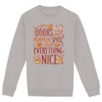 Sweat-shirt Unisexe - Premium Plus "books and Pumpkin Spice"
