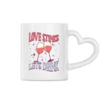Love Stink Let's Drink Mug à anse en forme de coeur