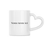 Mug personnalisable avec Anse en forme de coeur